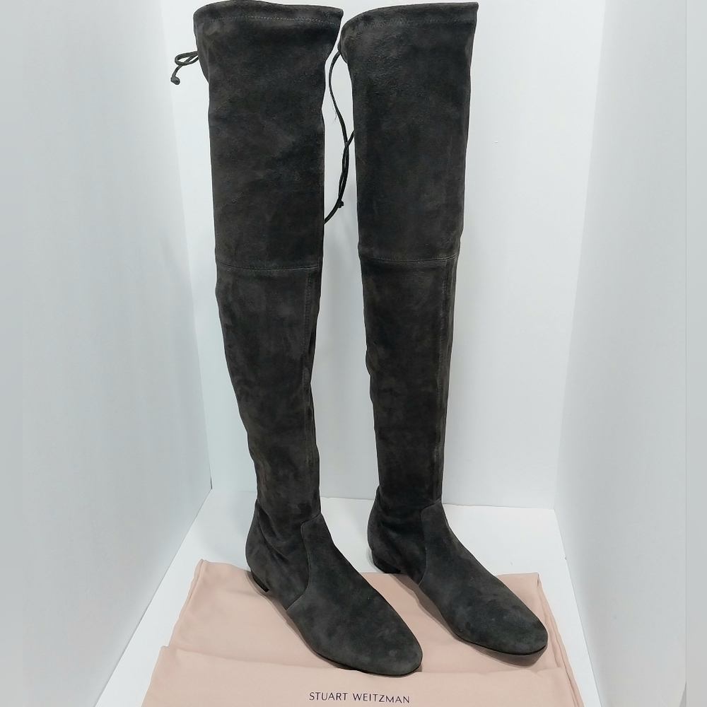 Stuart‎ Weitzman Lowland Over-The-Knee Suede Boots, Size 8.5|EUR 39